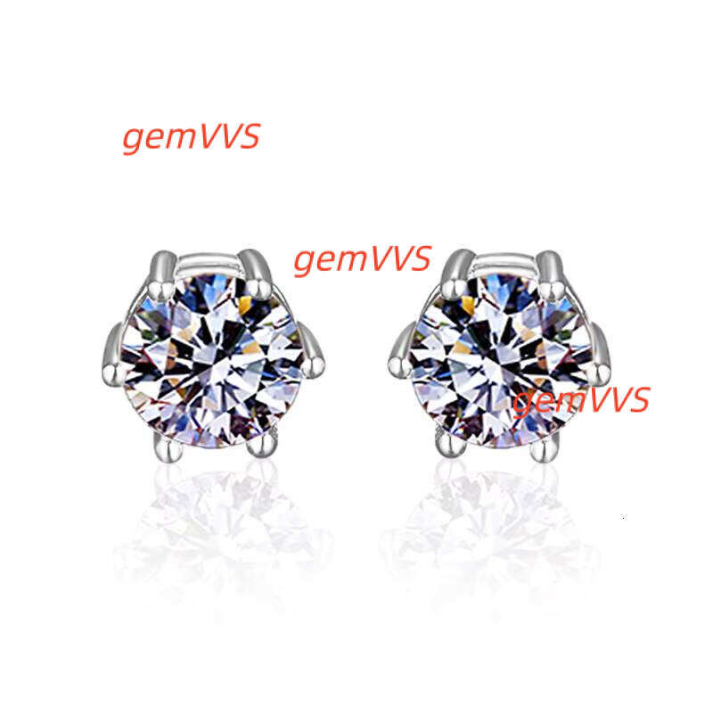 Xed001 Fashion Luxury 925 Sterling Sliver VVS 1Ct Moissanite Diamond Magnetic Stud Earrings Fine Jewelry For Women Wedding Party