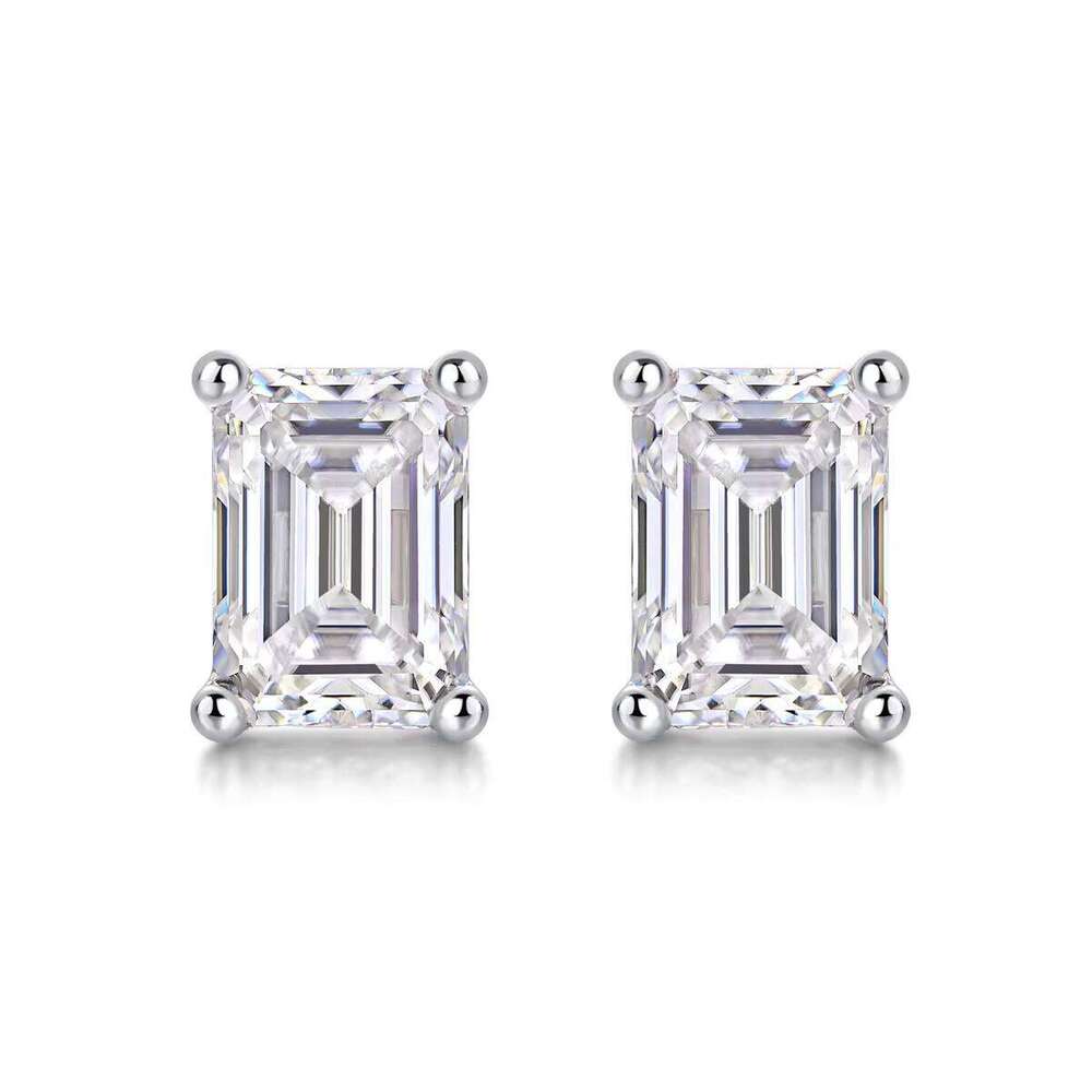 Hoop-Shaped Earrings In Silver 925 With VVS D Color Stones And Moissanite Jewelry For Women