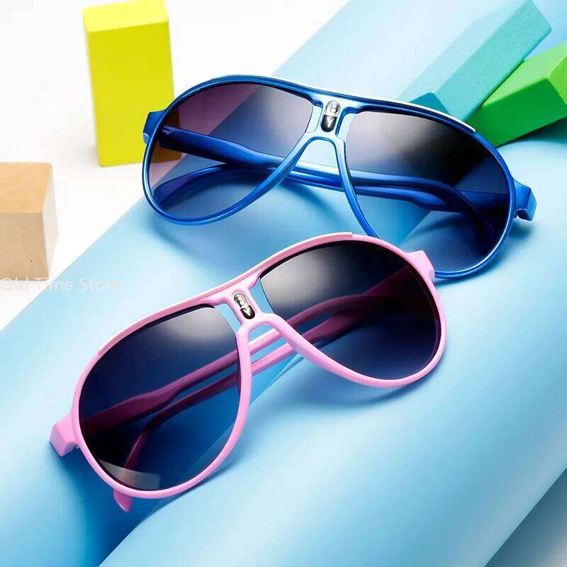 Fashion Kids Sunglasses Summer Sunshade Colorful Frame Girls Boys Glasses for Children UV400 Baby Mirror Sunglass Y260207