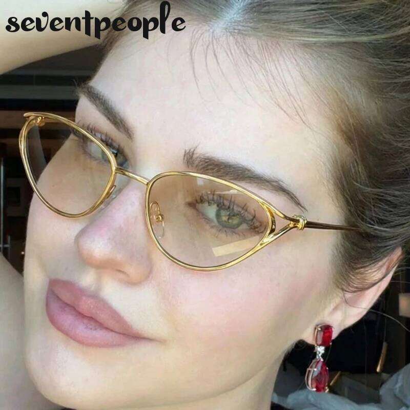 Sexy Cat Eye Sunglasses Women 2026 Luxury Brand Trendy Oval Metal Frame Travelling Sun Glasses For Ladies Classic Shades UV400 Y260207