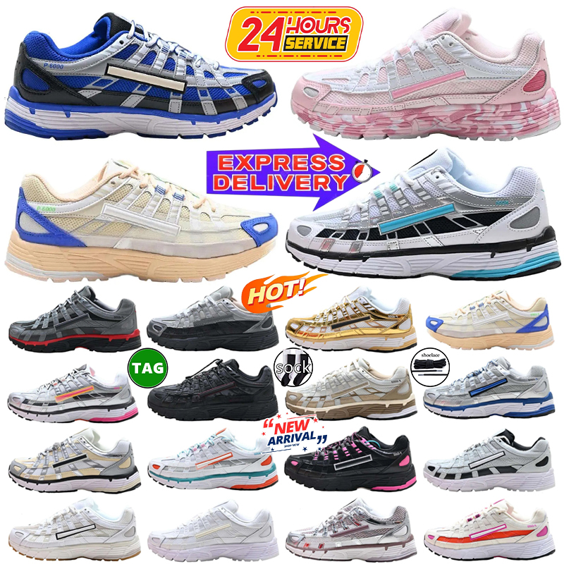 2026 Designer Shoes P6000 trainer P 6000 Men Women Sneakers Metallic Silver Triple Black White Anthracite Smoke Grey Outdoor Sports Trainers Casual Running shoes