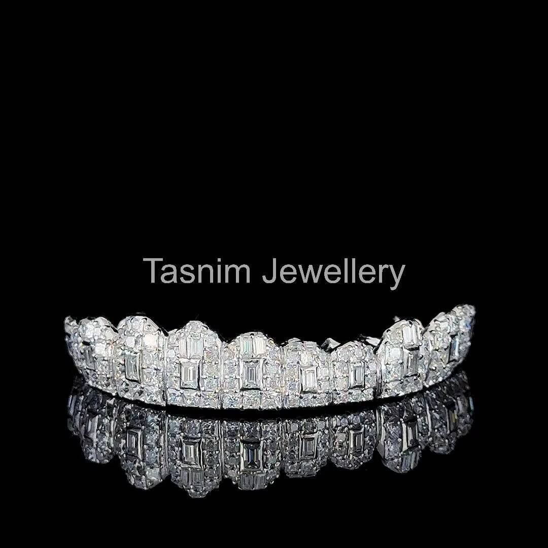 Premium Quality Custom Made Personalized 925 Silver Plated Sterling Moissanite Princess Cut Christian Hip Hop Unisex Wedding