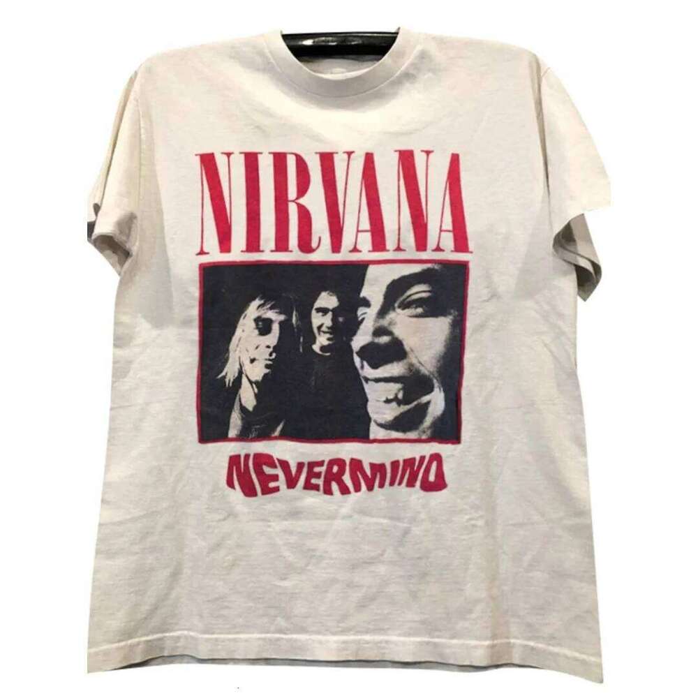 Nirvana band Kurt Cobain vintage American retro T-shirt Summer Pure cotton Men's T-Shirt Children's Clothing Tee Y2k Woman C260207