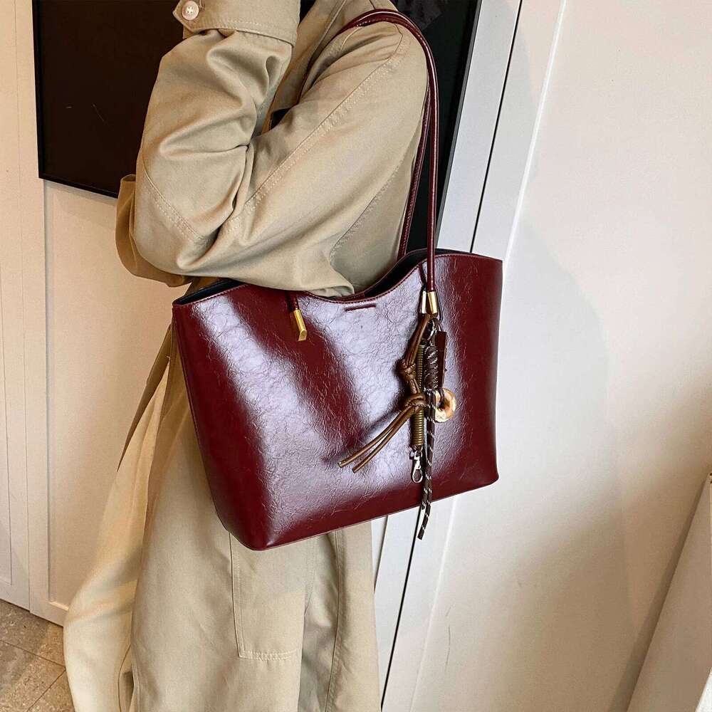 Women PU Leather Solid Color with Zipper One Shoulder Armpit Bag Large Capacity Handbag for Dating School Shopping C260207
