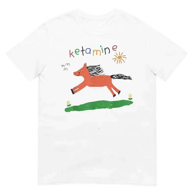 Ketamin Shirt Men's Cotton T-Shirt O-Neck Tees Short Sleeve Clothes Big Size C260207