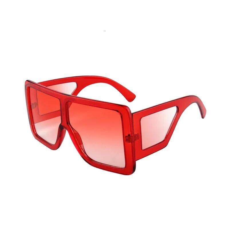 Fashion Pink Square Sunglasses Women Oversized Big Frame Sun Glasses Female Luxury Brand Designer Vintage Gradient Oculos Y260207