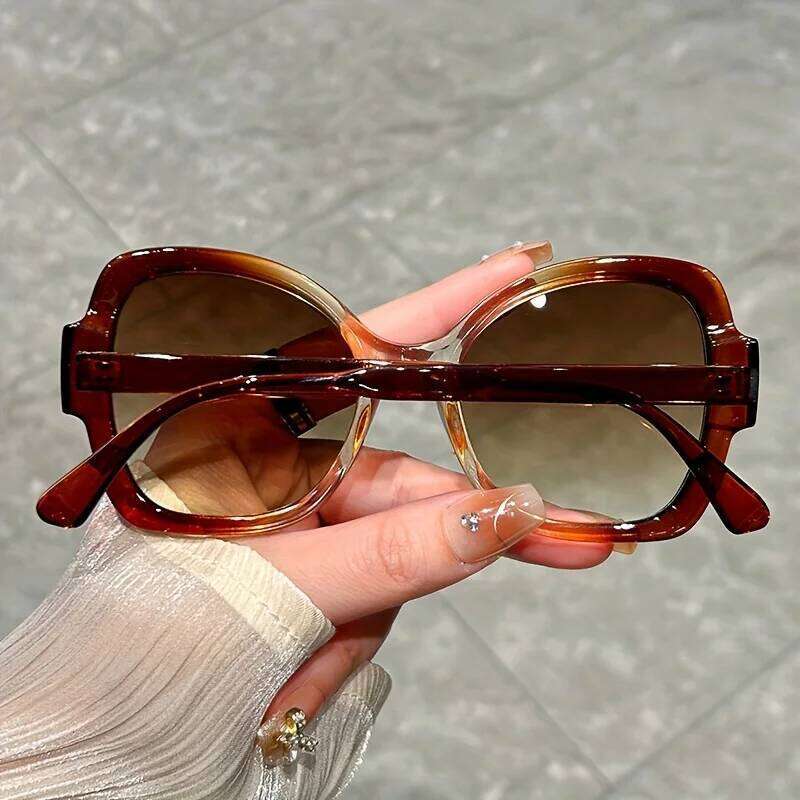 Y2K Oversized Oval Fashion Sunglasses with Green Jelly Frame - Anti-Reflective Lenses,, Perfect for Hiking, Sports & Parties Y260207