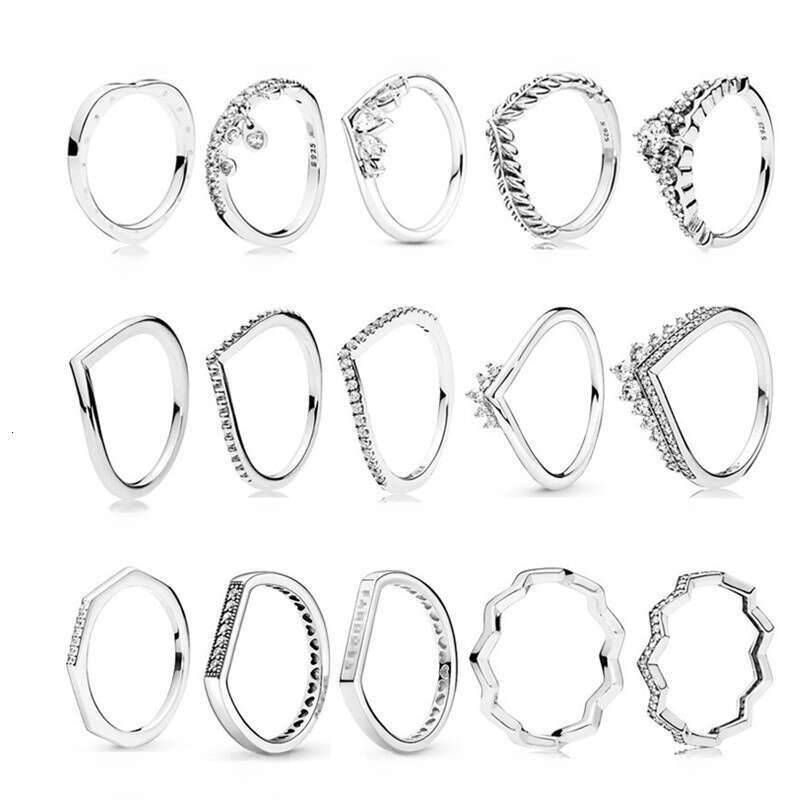 Designer Ring White Copper Silver Plated Wish Shining Style Zigzag Series Couple Matching Rings Designer Jewelry