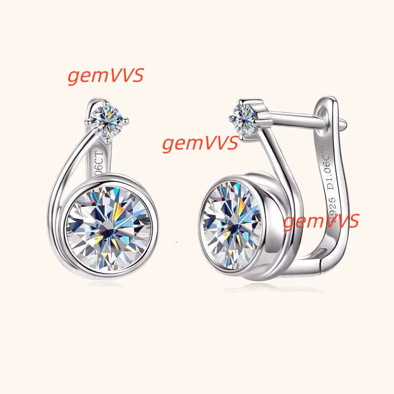 Snail-Shaped Moissanite S925 Sterling Silver D Color GRA Certified Earrings Wholesale