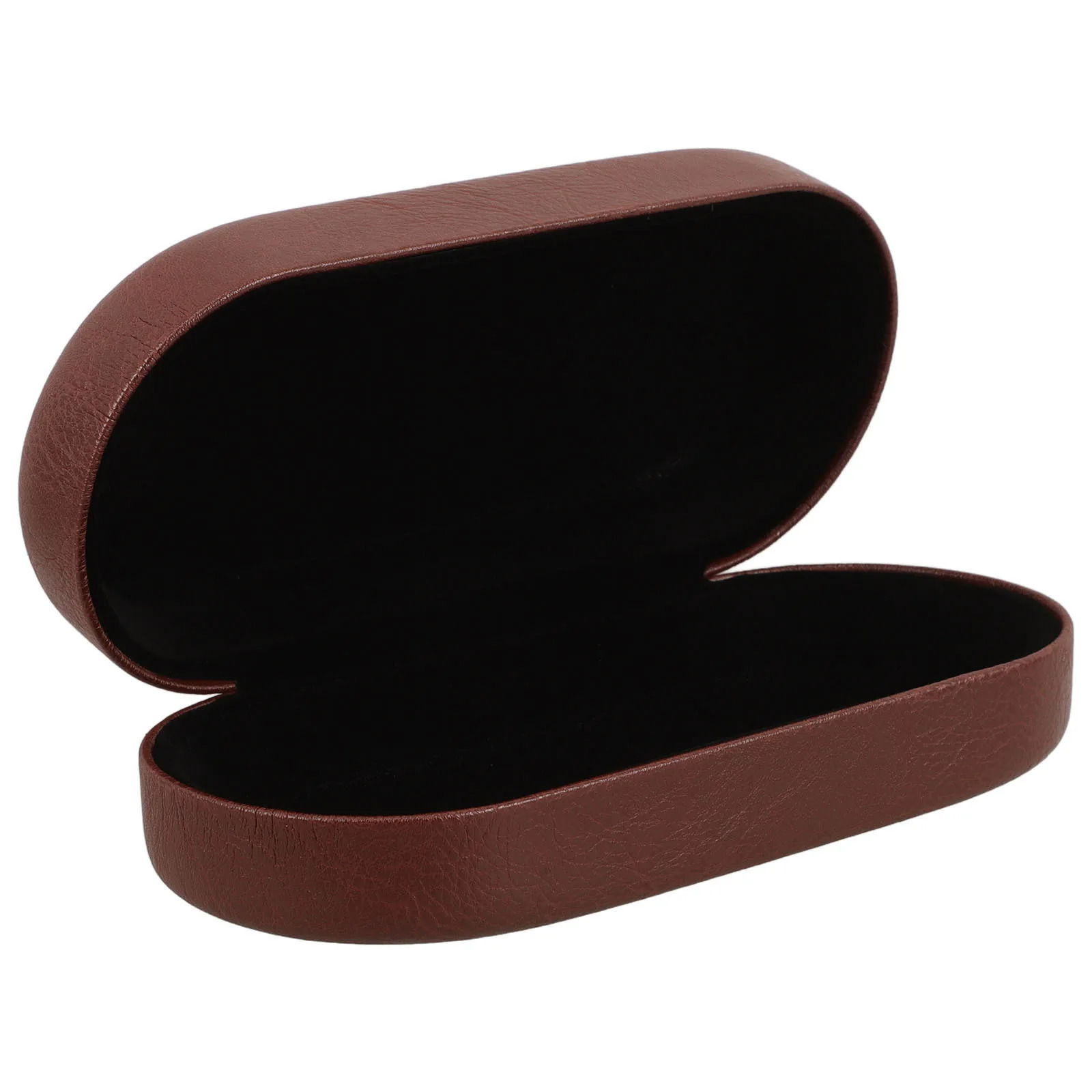 Large Capacity Case Hard Eyeglass Case Hiking Shell Pu Travel Eyewear Protector For Oversized Sun Glasses Brown 260107