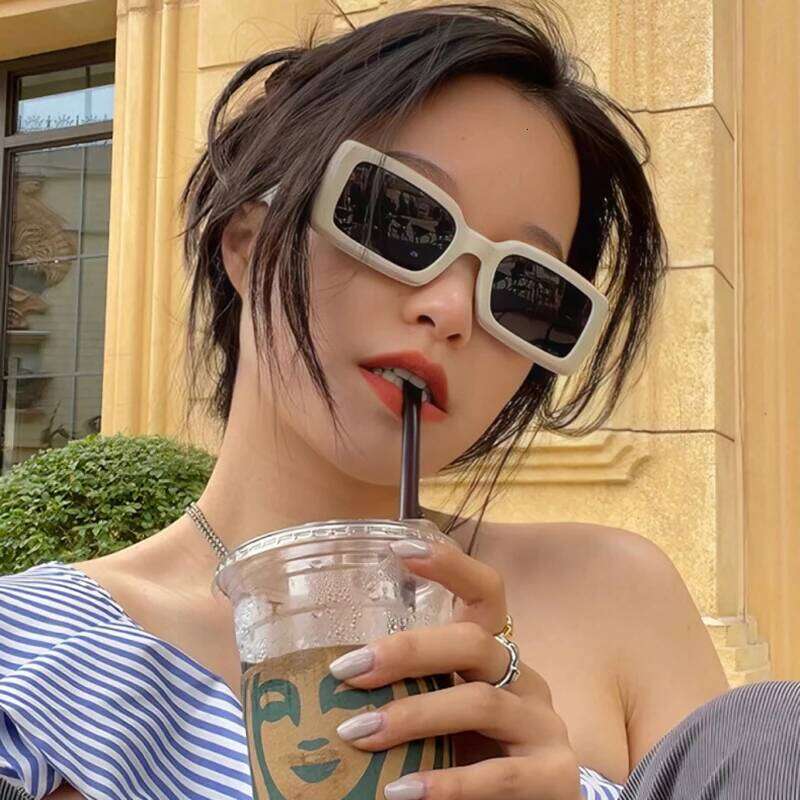 New Vintage rectangle Sunglasses Women Men Square Pc Frame Sun Glasses Female Brand Retro Shades Fashion Oculos De Sol for Male Y260207