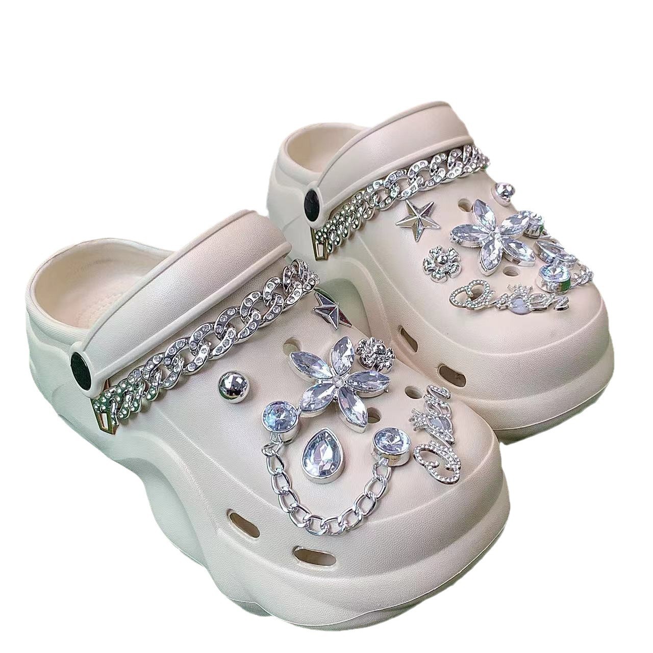 Free shipping: Designer slippers, women's fashion embroidered canvas embroidered linen high heels, sandals, platform skates