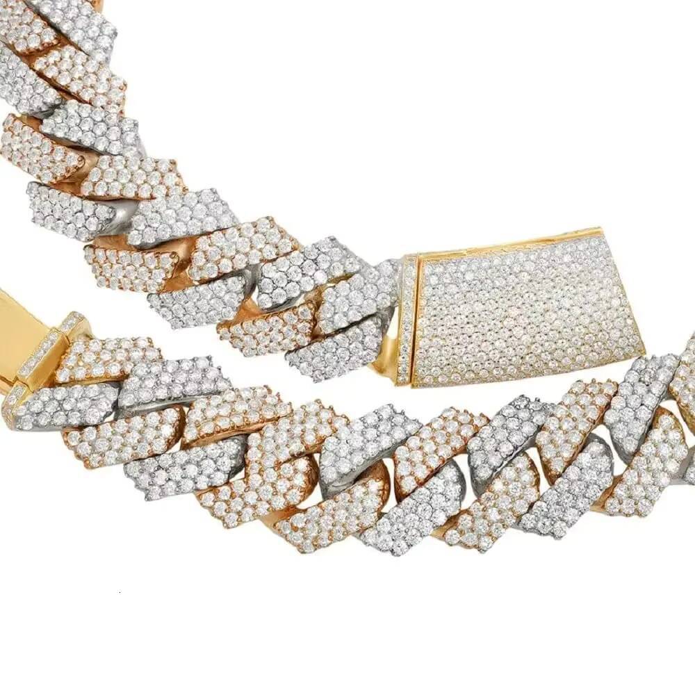 15mm Hip Hop Jewelry Cuban Link Chain VVS Clarity Lab Grown Diamonds Iced Out Available at Best Prices From Indian Supplier