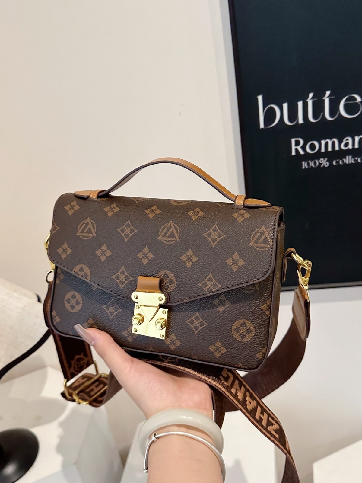 2026 New Cross-border Women's Bag Fashion Print Single-Shoulder Handbag Small Square Bag Versatile High-Quality Feel Crossbody Bag