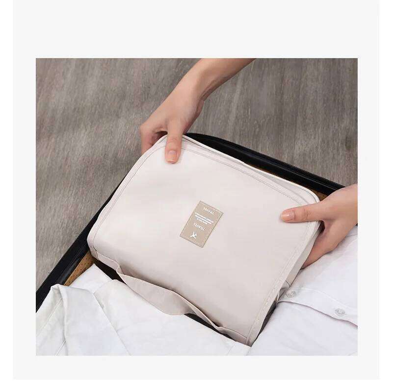 Portable Hook Cosmetic Cases Bathroom Functional Travel Waterproof Wear Resistant Multi Layer Storage Capacity Makeup Bag Y260206