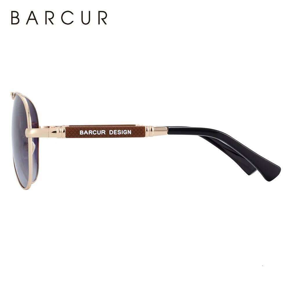 BARCUR Design Memery Frame Sunglasses Polarized For Men Sun Glasses Women Pilot Gradient Lens Eyewear Mirror Shades Y260207