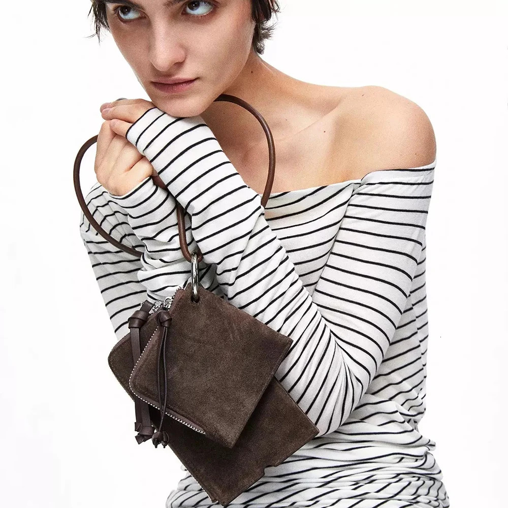 Faux Suede Fashionable Double Bag Womens Hanging Neck Headphone Bag Autumn Winter Versatile Mini Change Bag Card Bags 260123
