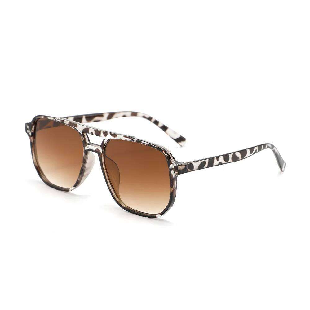 Classic Oversized Pilot Sunglasses Women Vintage Double Bridge Big Sun Glasses Unisex Yellow Driving Eyewear UV400 Shades Y260207