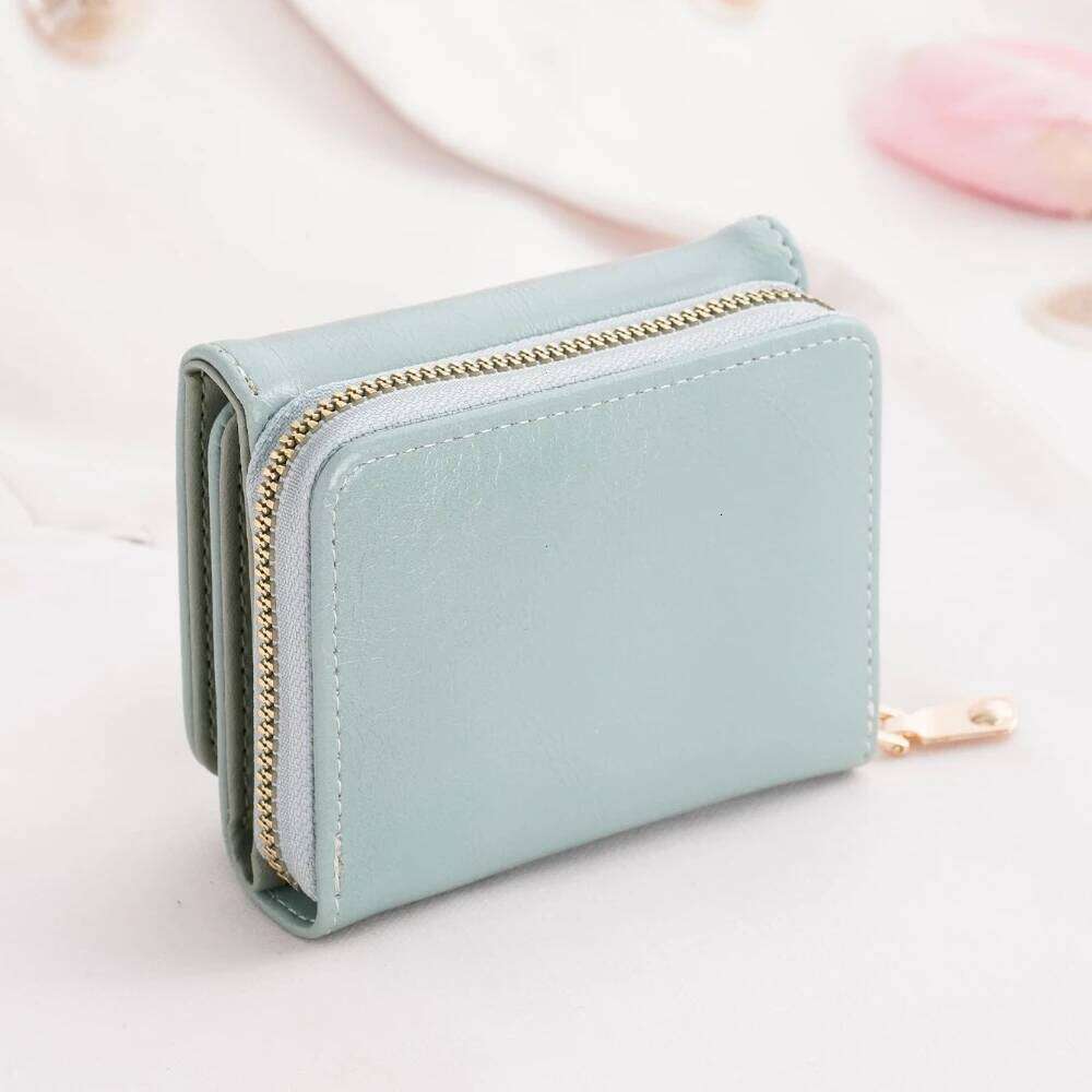1pc Ladies' Short Wallet Suitable Work & Business ID Credit Card Christmas Gift For Young Girls Women White-Collar Y260206