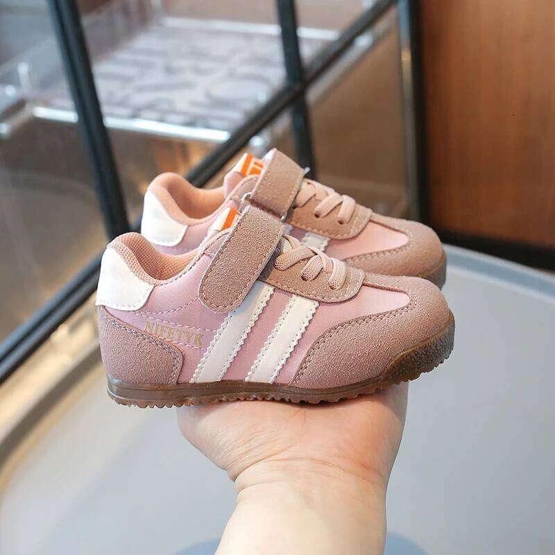 Children's Sneakers 0-6 Years Old Beige Boys Girls Single Four Seasons Models Pink Hundred with Non-slip Kids Gump Shoes H260207