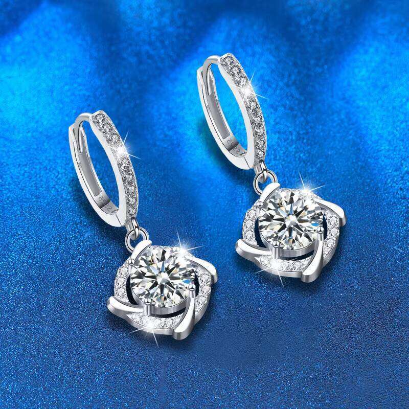 Xkz009 Exquisite Drop New Moissanite Diamond Earrings For Women S925 Sterling Silver Jewelry