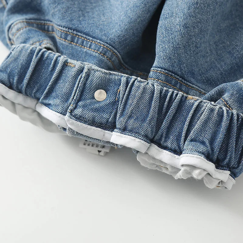 Elegant Kids ner Summer Double Layer Denim Skirt for Children Girls Fashion Streetwear Flounce Overlap Mini Jeans 260207