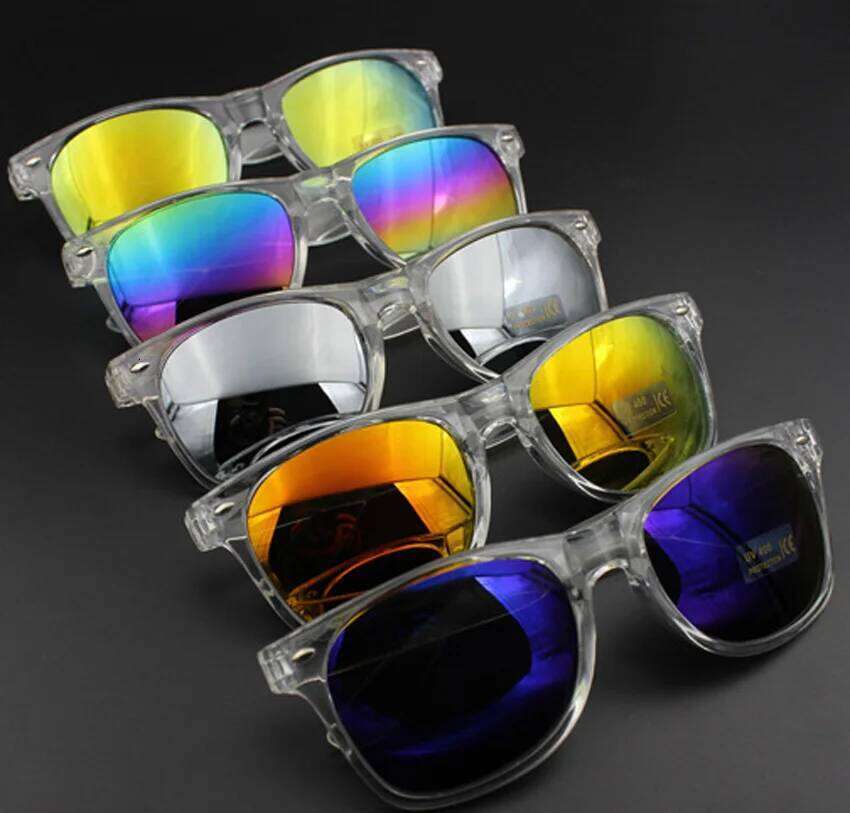 2023 New Classic Rice Nail Sunglasses For Woman Fashion Transparent Frame Mirror Sun Glass Vintage Man UV Protection Eyewear Y260207