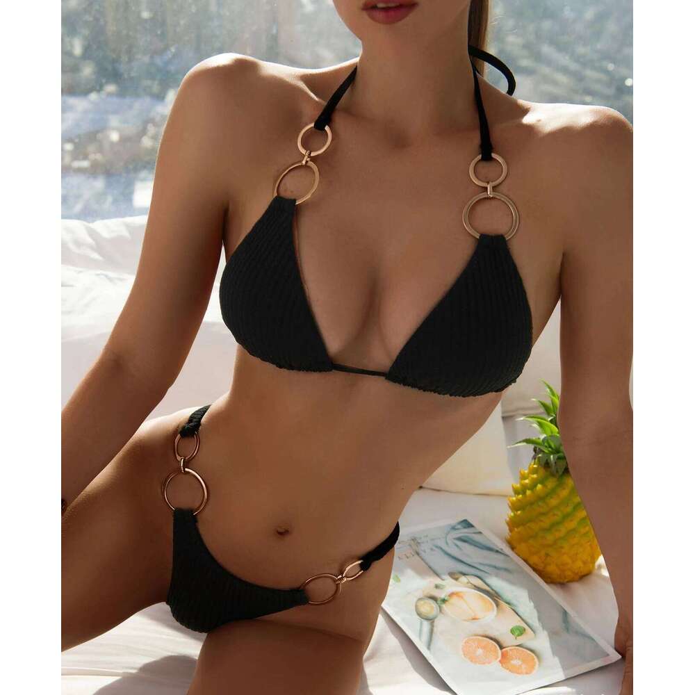 2023 Swimwear Women Sexy Bathing Suit High Waist Biquini Push Up Swimsuit Women's Bikinis Solid Bikini Set 2Pcs B538 C260207