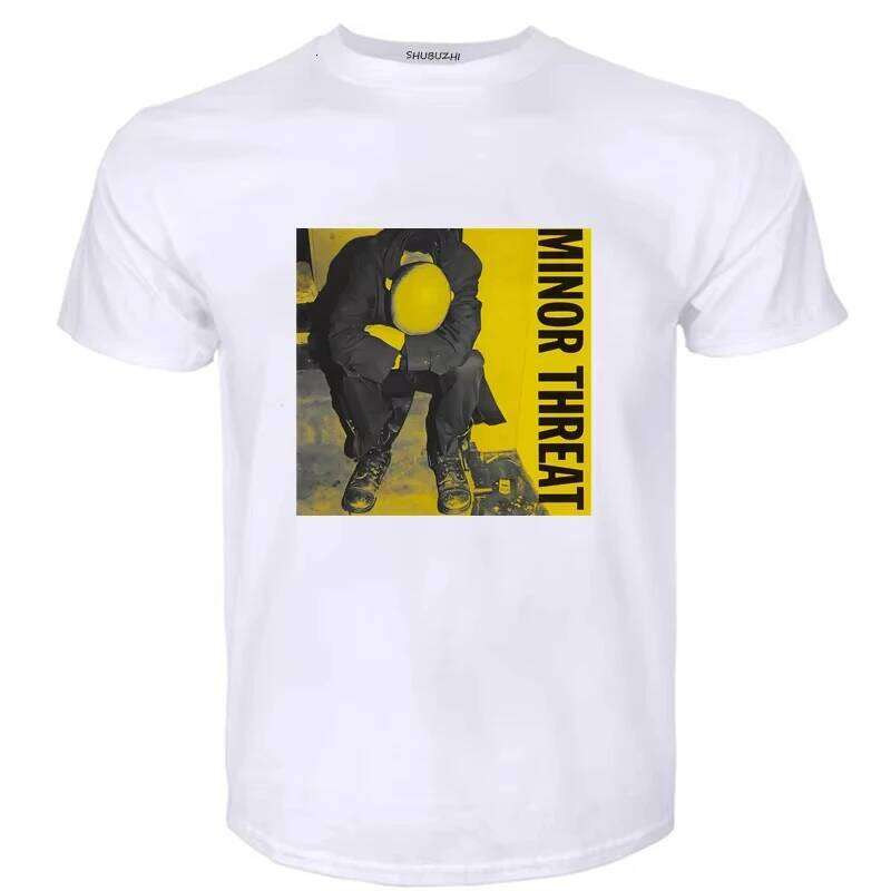 MINOR THREAT YELLOW women T- Shirt Black Comfortable T Shirt,Casual Short Sleeve TEE Mens Shirts Fashion Style Men Tee C260207