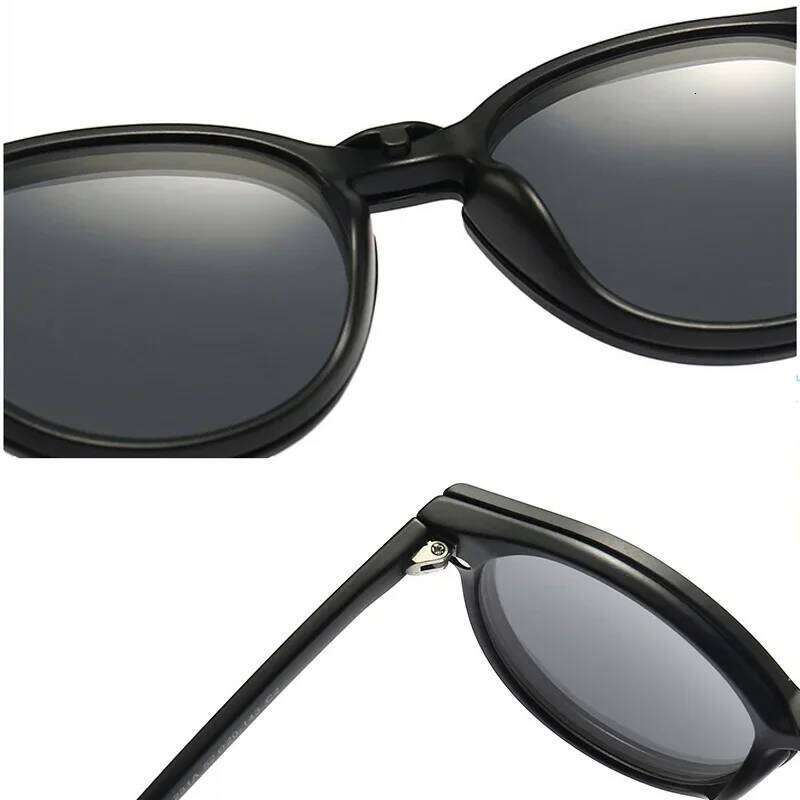 5PCS Magnetic Polarized Clip On Women Men Plastic Frame for Night Driving Sunglasses UV400 Y260207