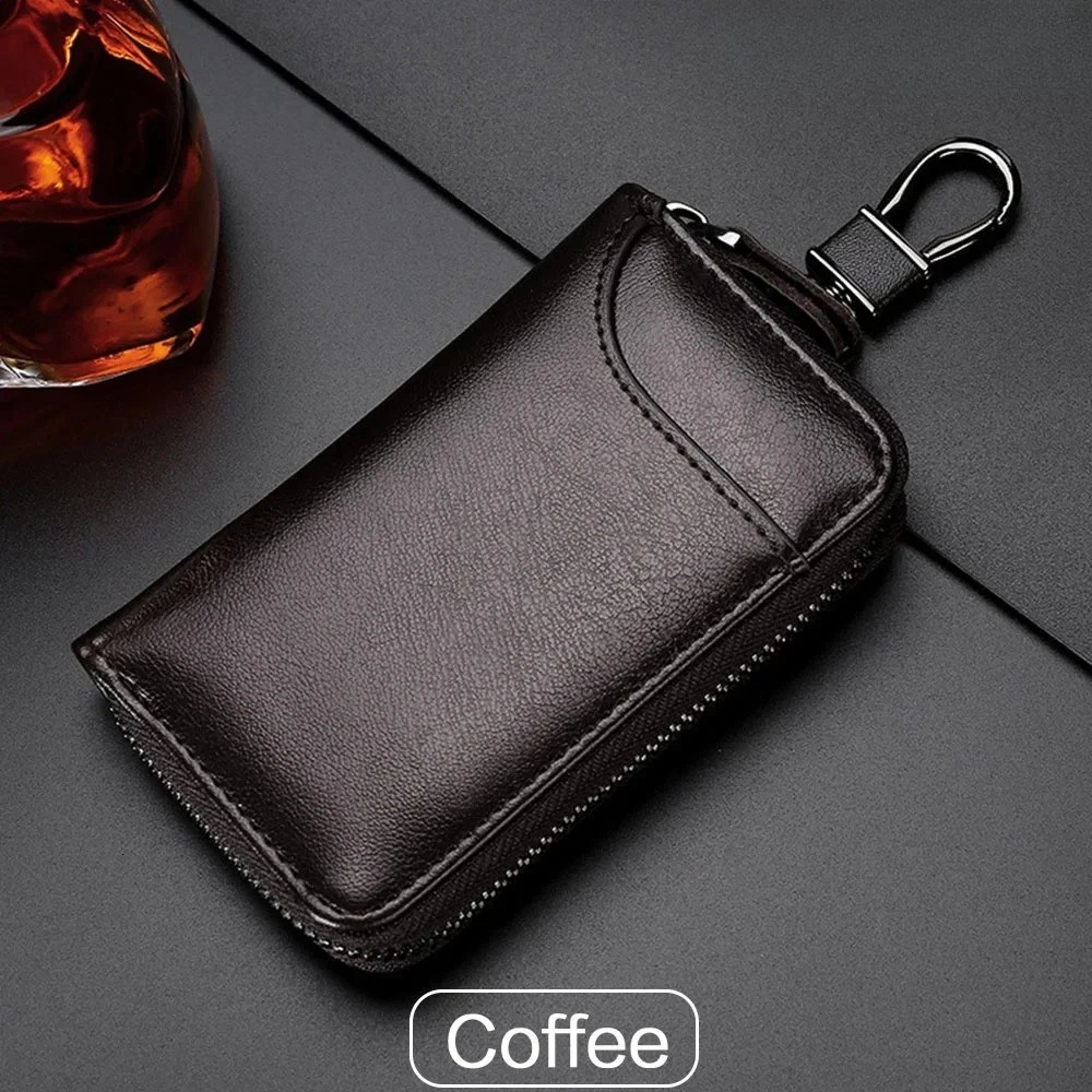 Genuine Leather KeyChain Unisex Key Bag Multifunction Organizer Wallet Holder Smart Housekeeper Car Small Key Case Keys Pouch 260129