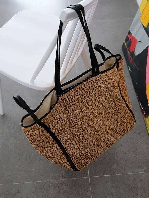 Ladies Korea Handbag High Quality Large Female Tote Designer Fashion Vintage Woolen Single Shoulder Hand Bag Solid Color C260207