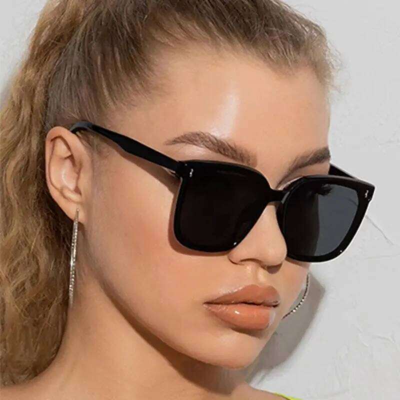 New Big Frame Sunglasses Women Fashion Square Too Ladies Glasses Outdoor Sunshade Mirror for Men Y260207
