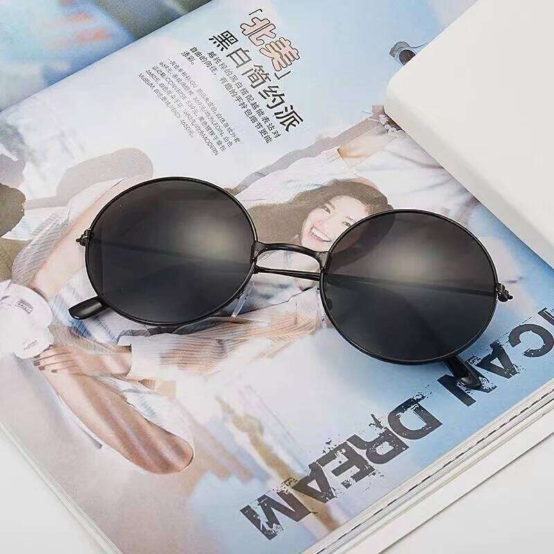 round Metal Sunglasses for Men and Women, Retro Vintage Sunglasses, Popular Fishing Fashion Leisure Glasses, UV400 Y260207