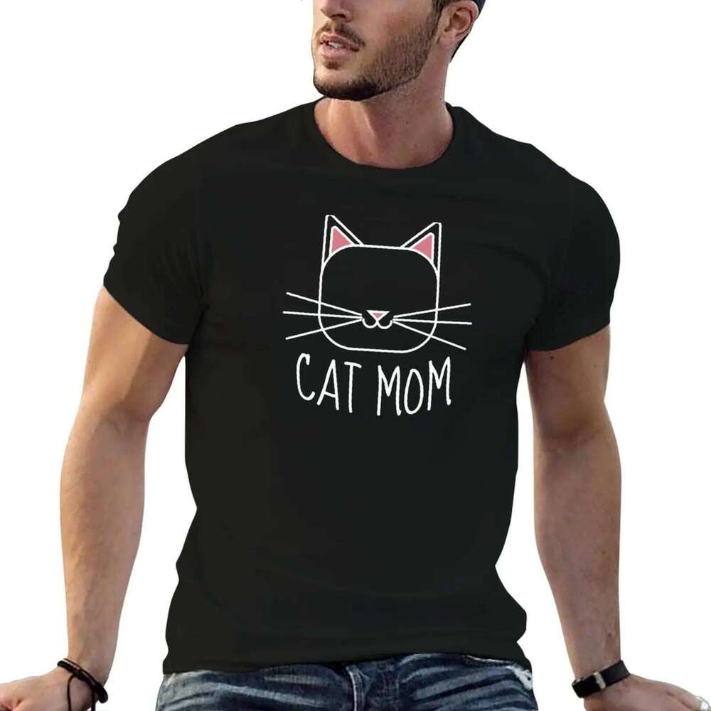 Cat Mom shirt personalised high quality cotton t shirts man 100% T-Shirt C260207