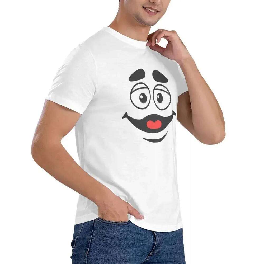 100% Cotton Grimace Face T-shirt Male Classic Oversized T Shirt Men Round Neck Summer Shirts Tops S-6XL C260207
