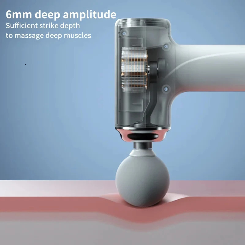 Portable AI Fascial Massage Gun Electric Percussion Massager Body Relaxation With 4 Replaceable Massage Head LED Night Light 260129