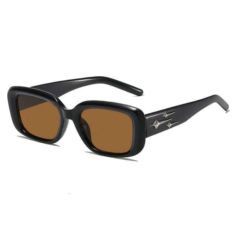 Luxury Retro Y2K Small Square for Women Men's Punk Sports Personalized Cat Eye Sunglasses with Colorful Mirrors Y260207
