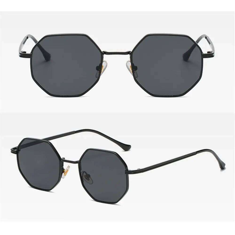 Summer UV Protection Sunglasses Fashion Polygon Sun Glasses for Women Men Trendy Classic Metal Frame Shades Eyewear Y260207