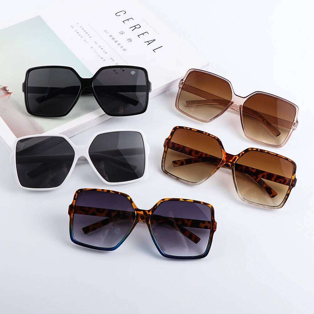 1 PC Retro Big Frame Sun Glasses Car Motor Oversized Square Sunglasses for Women and Men UV Protection Eyeglasses Fashion Shades Y260207