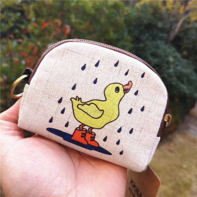 Cute Animal Canvas Coin Purse Short Shell Wallet Women Key Card Bag Kids Cartoon Lionmouse Fox Bear Dinosaur Small Change Purses Y260206