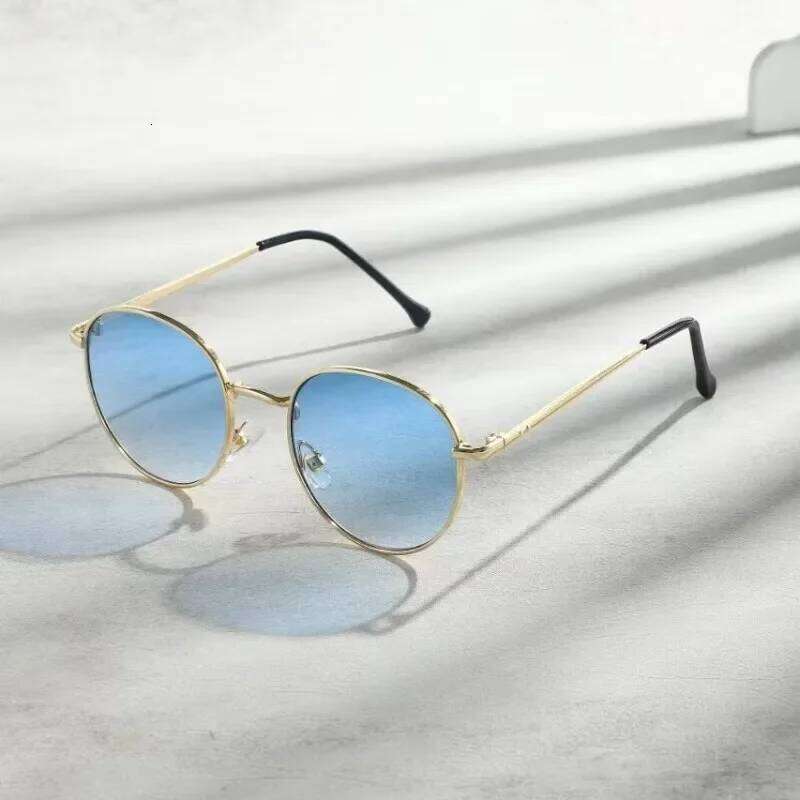 New Fashion Round Women Sunglasses Brand Designer Vintage Men Glasses Metal Frame Eyewear UV400 Gafas De Sol Mujer Y260207