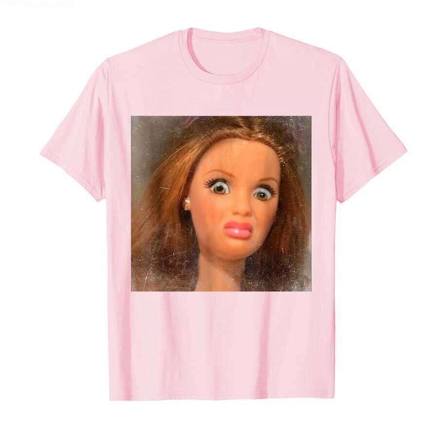Funny Disgusting Doll Face Meme T-shirt For Women T Shirts Short Sleeve Tops Tee C260207