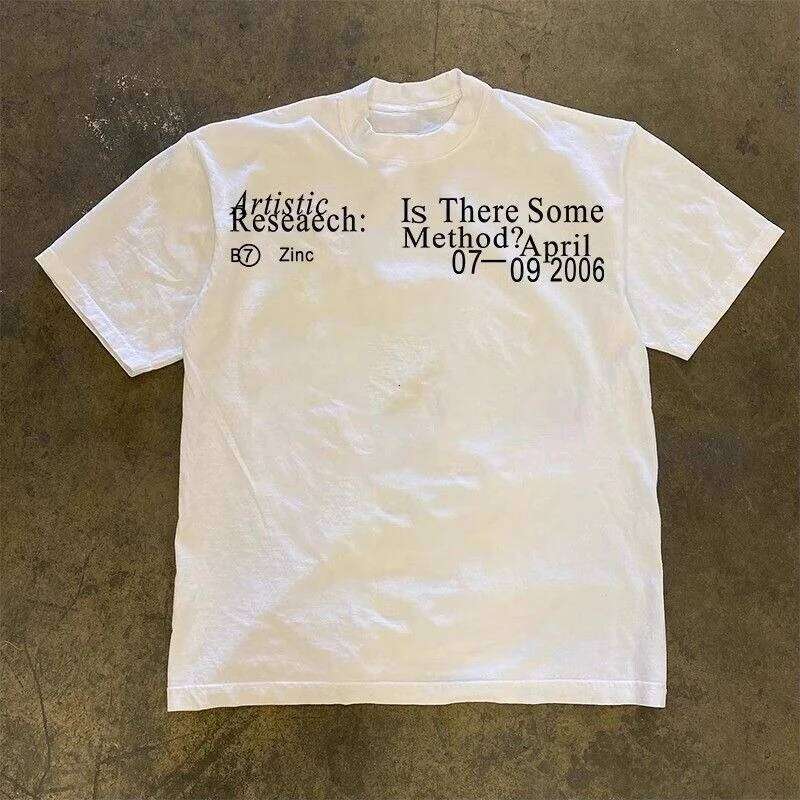 Trendy Short-sleeved T-shirt with Loose Design for A Couple in The Style of Retro American Letters Vintage Oversize T Shirt C260207