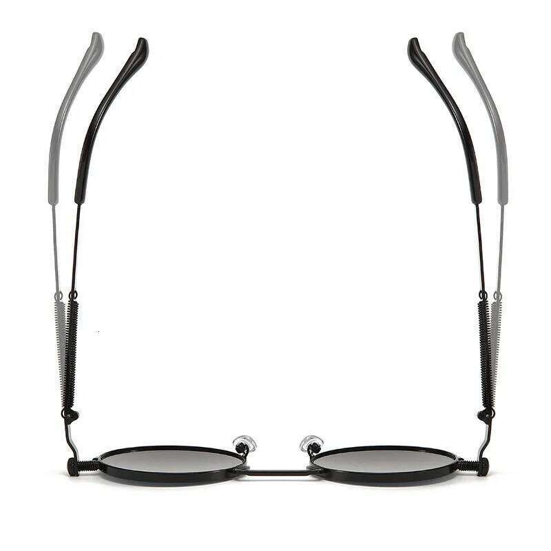 New Retro Men Punk Style Sunglasses Black Round Metal Frame Women Fashion Sun Glasses UV400 Eyewear Y260207