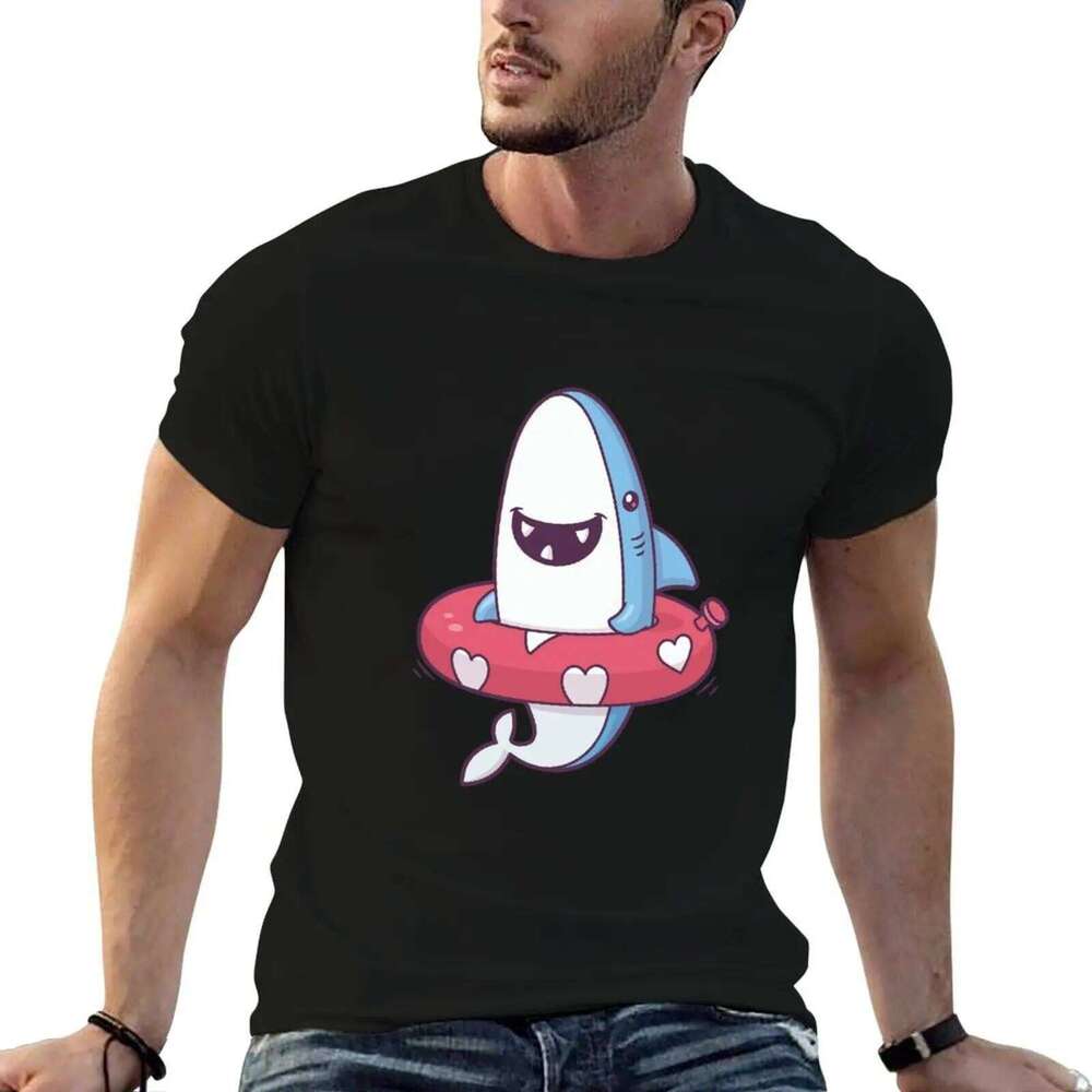 Shark Summer Fun cotton tshirt 100% graphic shirts for t shirt man luxury T-Shirt C260207