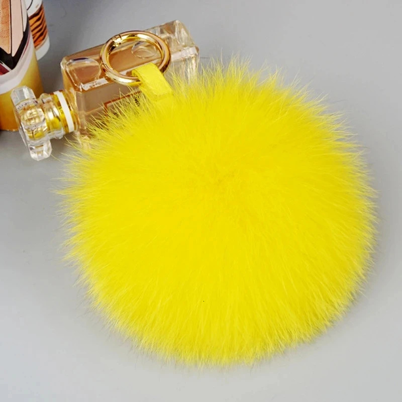 Women Pompom Keyring Accessories Bag Decoration Emo Trinket Jewelry Gifts Fluffy Fox Fur Ball Poms Keychain 260130