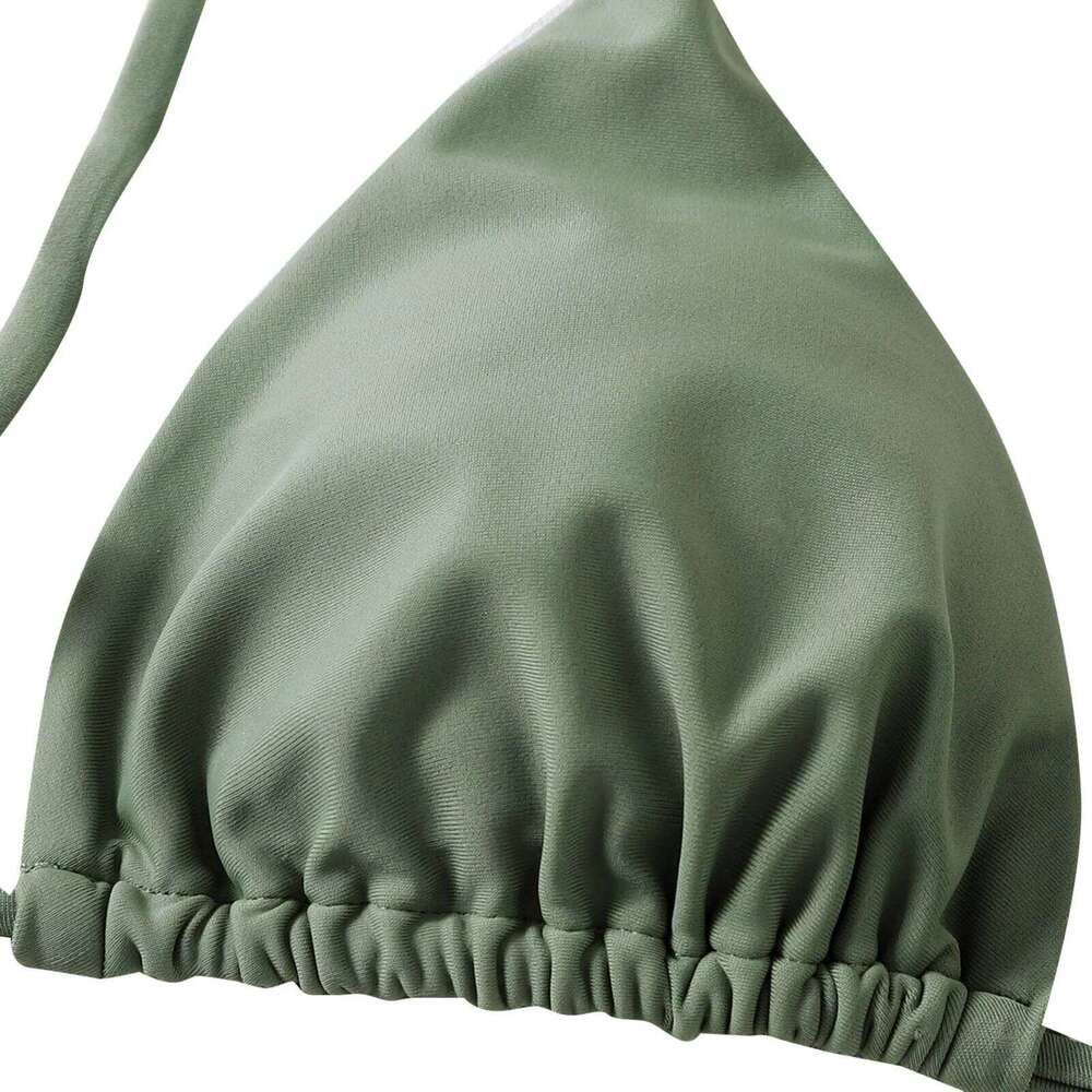 Women'S Feminine 3pack Plain Bikini Split Push Up Three-Piece Bikinis Swimsuit Beachwear Biquinis C260207