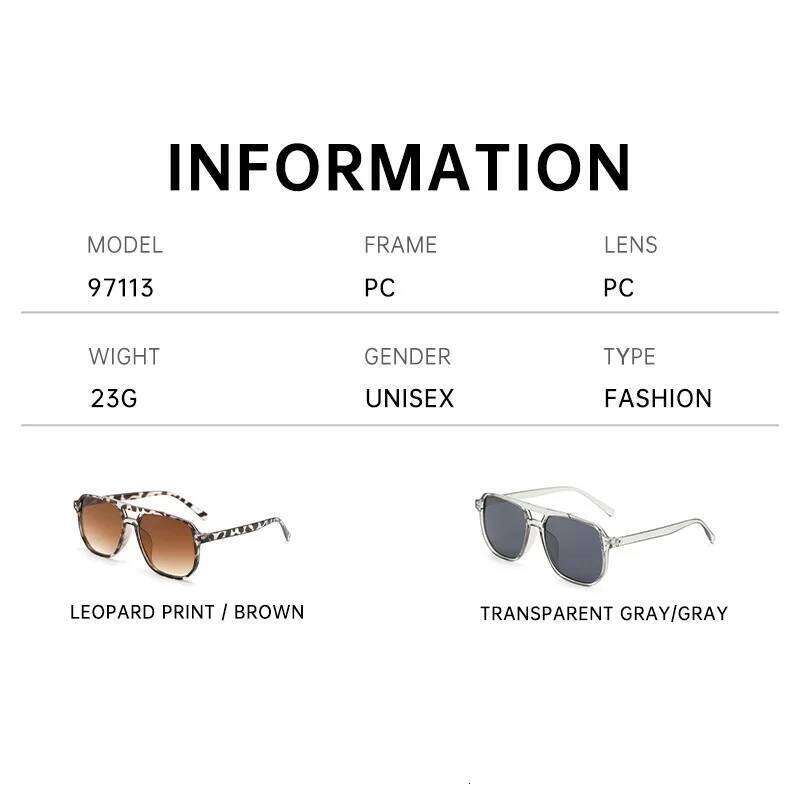 Classic Oversized Pilot Sunglasses Women Vintage Double Bridge Big Sun Glasses Unisex Yellow Driving Eyewear UV400 Shades Y260207