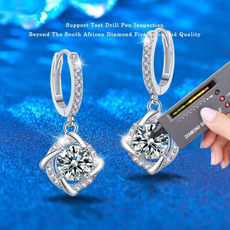 Xkz009 Exquisite Drop New Moissanite Diamond Earrings For Women S925 Sterling Silver Jewelry